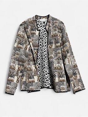 Alfred Dunner reversible animal print jacket size 18